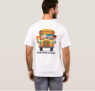 Nome do produto Camiseta Transporte Escolar Personalizada !00% Algodão