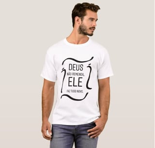 Nome do produto Camiseta Ele 100% Algodão Qualidade Premium