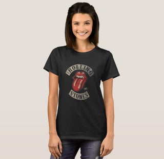 Camiseta Feminina Rolling 100% Algodão Qualidade Premium