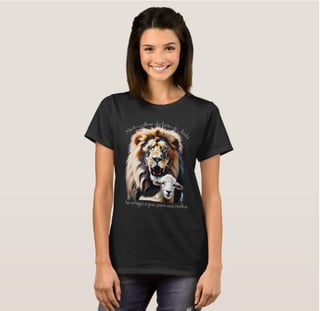 Nome do produto Camiseta e Femenina Leão da Tribo 100% Algodão Qualidade Premium