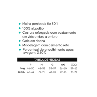 Nome do produto Camiseta Halter 