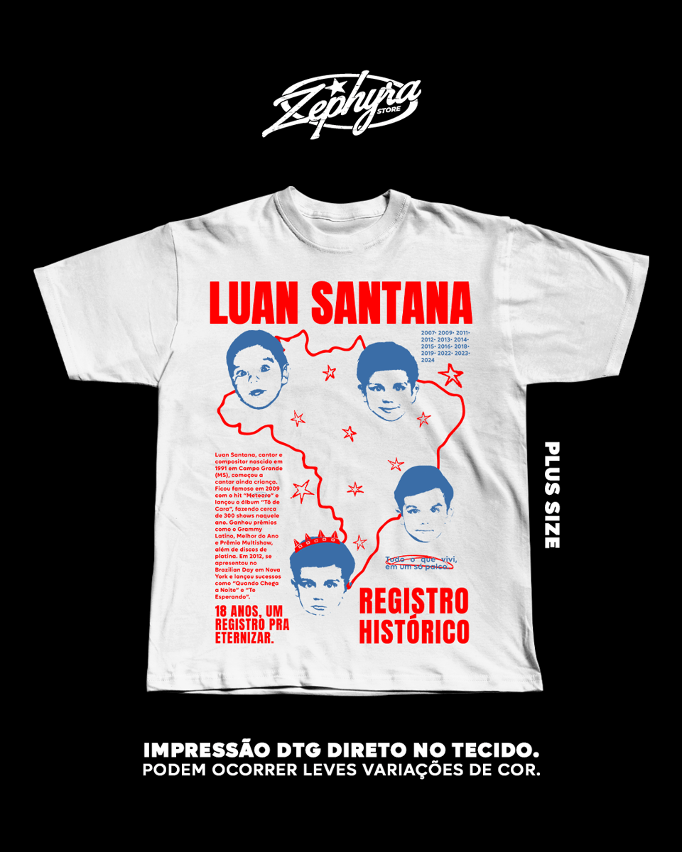 Nome do produto: Plus Size -  Luan Santana - Registro histórico