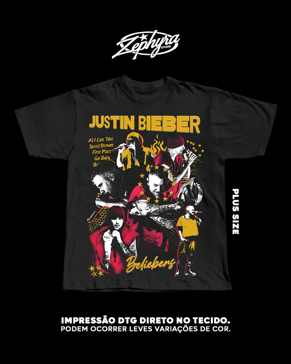 Nome do produto: Plus Size - Justin Bieber  - Beliebers 