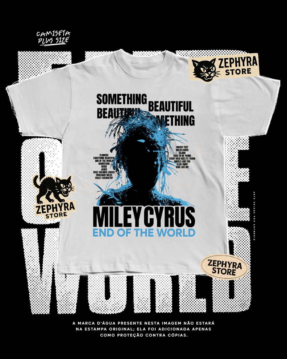 Nome do produto: Plus Size - Miley Cyrus - END OF THE WORLD