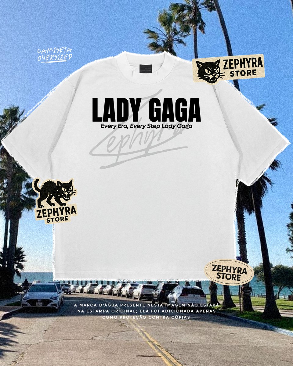 Nome do produto: Oversized - Lady Gaga - Every Era, Every Step