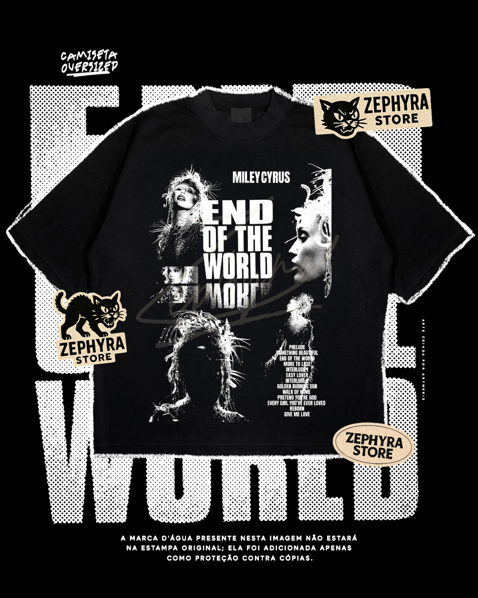 Nome do produto: Oversized - Miley Cyrus - End Of The World