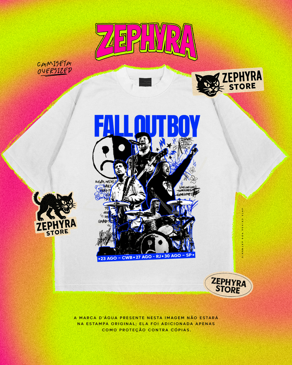 Nome do produto: Oversized - Fall Out Boy - Tour