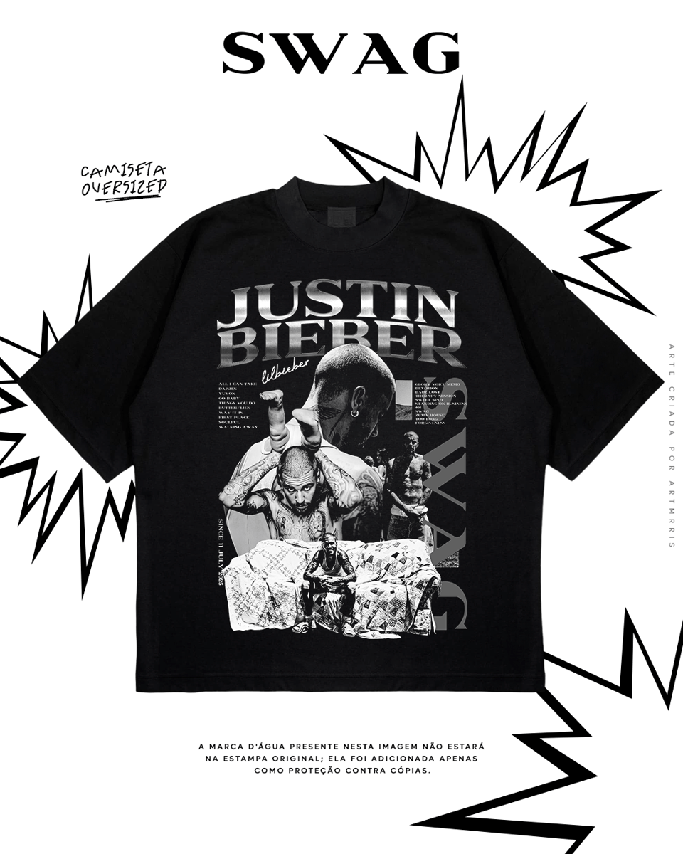 Nome do produto: Oversized - JUSTIN BIEBER -  DADZ LOVE