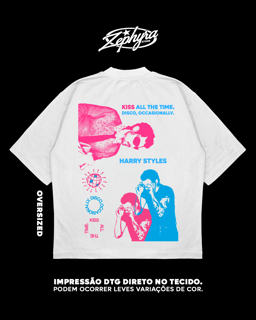 Nome do produto Oversized - Harry Styles - Kiss | Frente - Verso