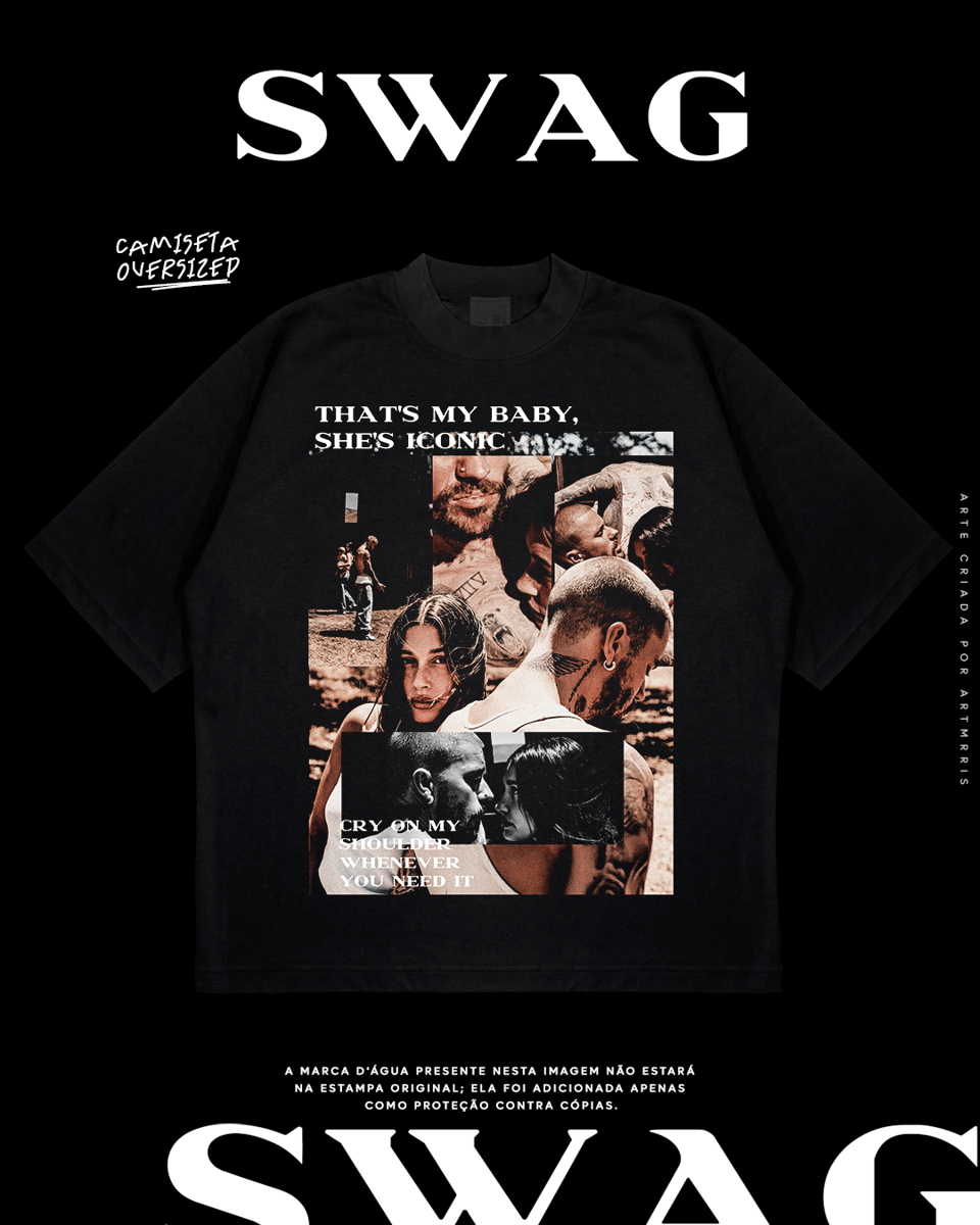 Nome do produto: Oversized - JUSTIN BIEBER - GO BABY