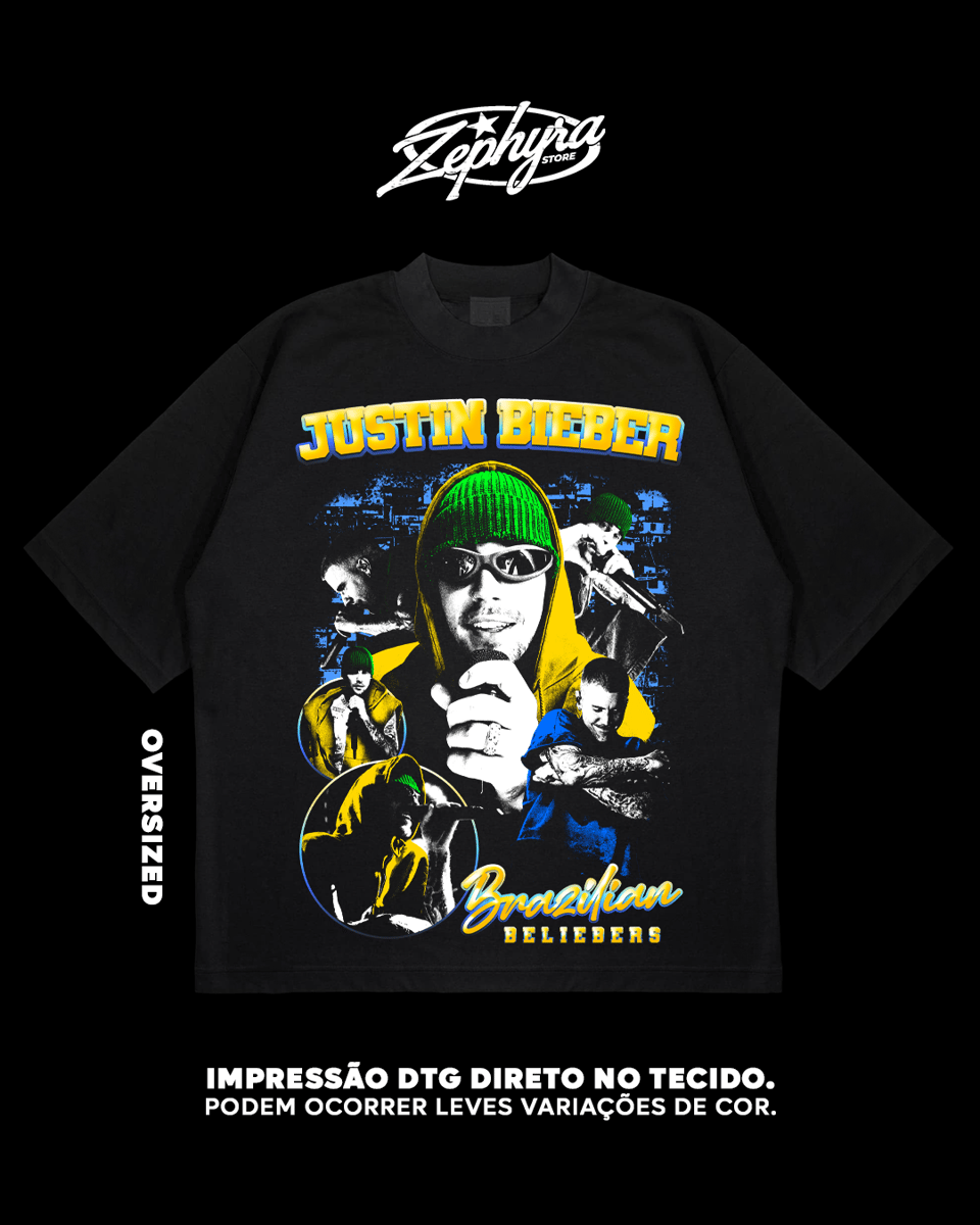 Nome do produto: Oversized - Justin Bieber - Brazilian