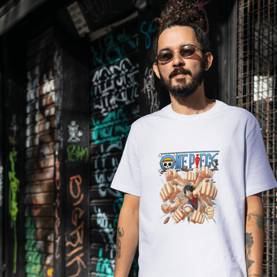 Camiseta Luffy: O Rei dos Piratas - Vista a Determinação!