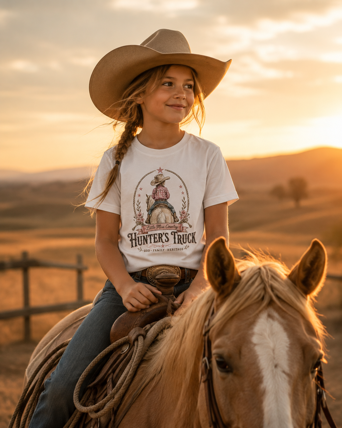 Camiseta HT Kids Little Miss Country 