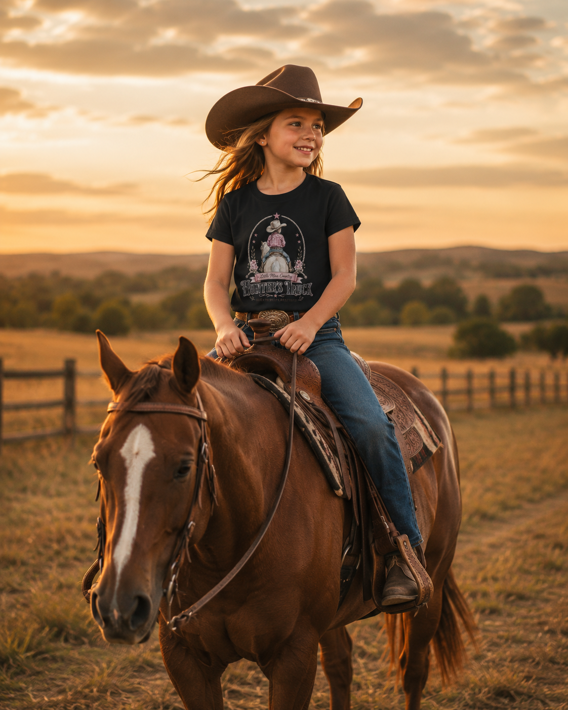 Camiseta HT Kids Little Miss Country TAM (2 A 8)