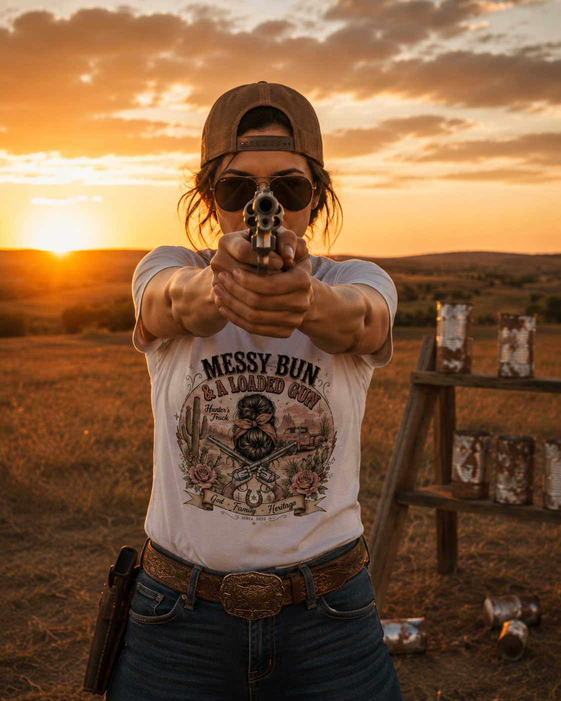 Camiseta HT Girl Messy Bun 