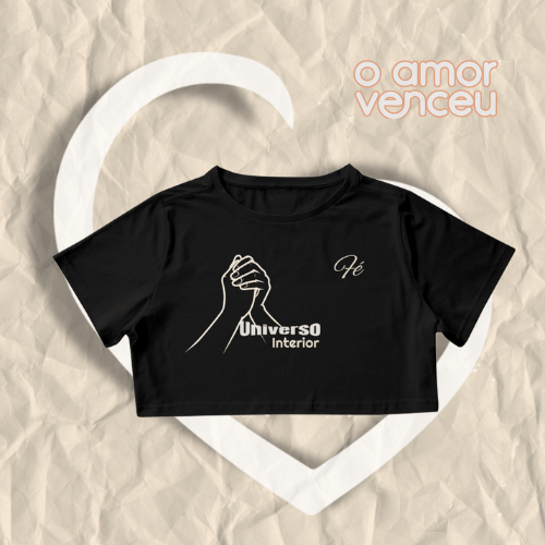 Nome do produto: Camisa Cropped Fé