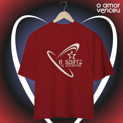 Nome do produto: Camiseta Oversized A Sorte Te Encontra