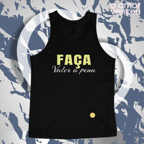 Nome do produto: Regata Clássica Dicionário Faça Valer a Pena