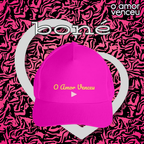 Nome do produto: Boné Americano com Tela O Amor Venceu Play