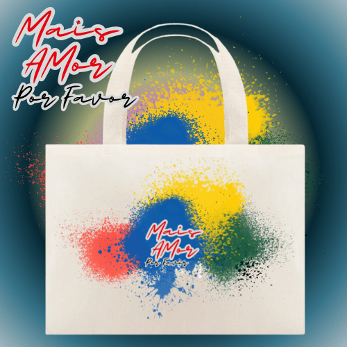 Nome do produto: Eco Bag Grande Mais Amor Por Favor Papo Sério