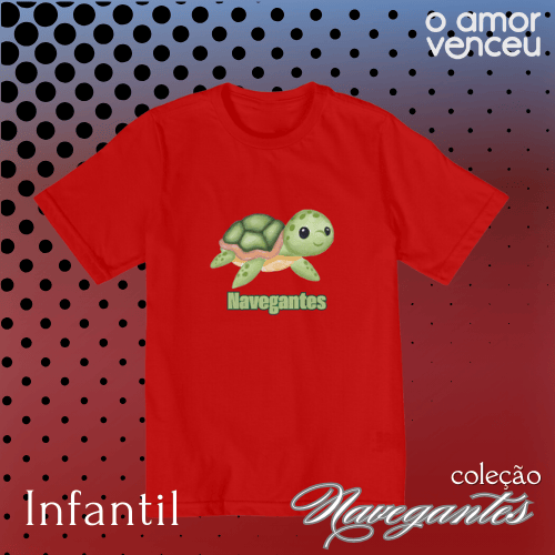 Nome do produto: Camiseta Quality Infantil Navegantes Tartaruga