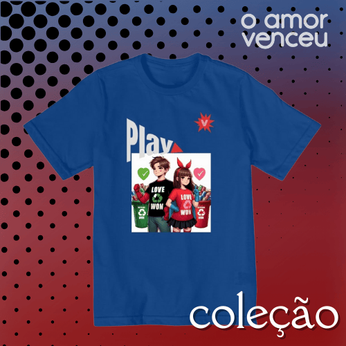 Camiseta Infantil Play Heróis JUventude