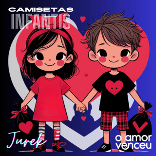 Nome do produto Camiseta Infantil Jurek Amor Venceu