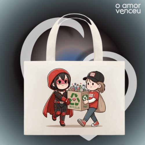 Nome do produto: Eco Bag Grande Heróis Reciclagem