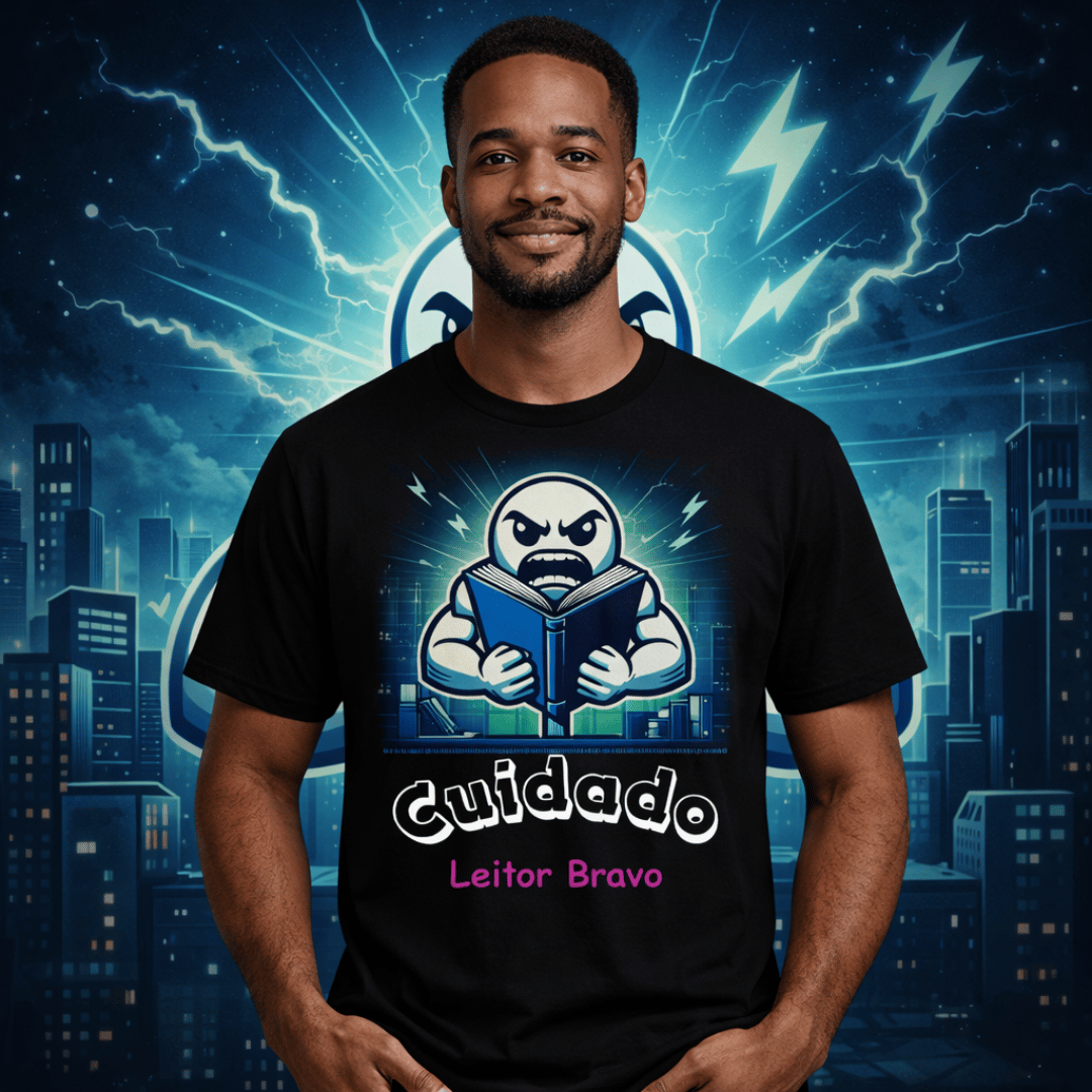 Nome do produto: Camiseta  Cuidado Leitor Bravo