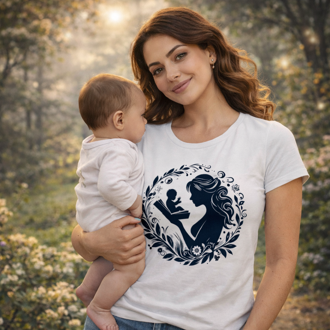 Nome do produto: Camiseta Feminina Mãe Leitora