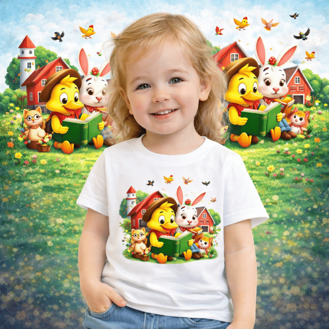Nome do produto: Camiseta Infantill Aventuras na Fazenda