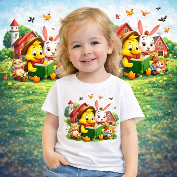 Camiseta Infantill Aventuras na Fazenda