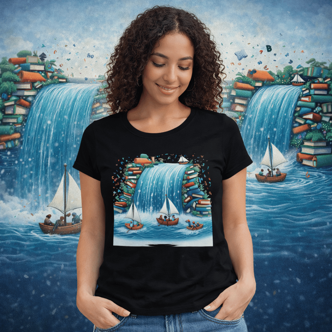 Nome do produto: Camiseta Feminina Cachoeira Literária