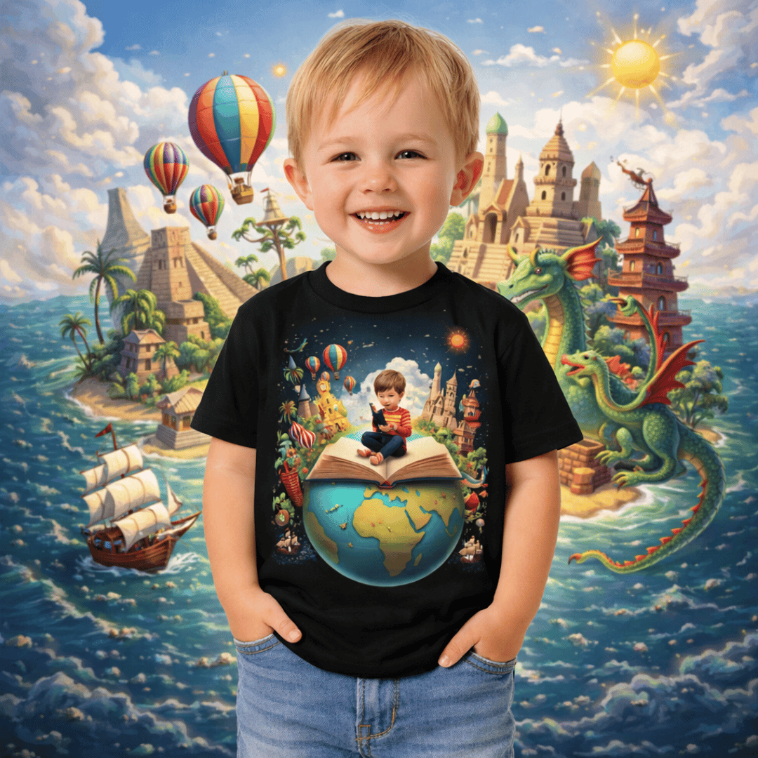Nome do produto: Camiseta Infantil Planeta Livros
