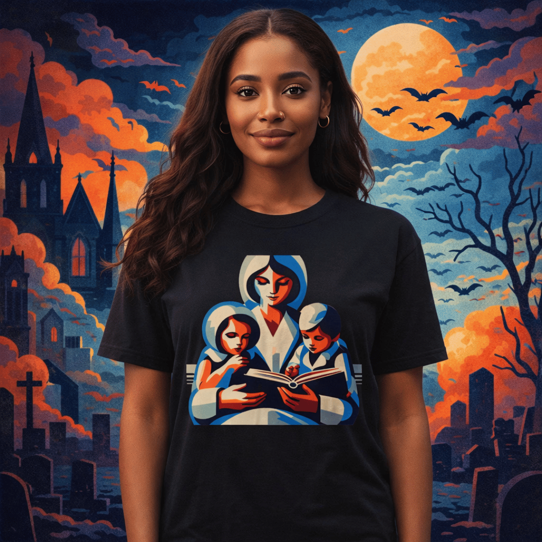 Nome do produto: Camiseta Mãe e Filhos Leitores