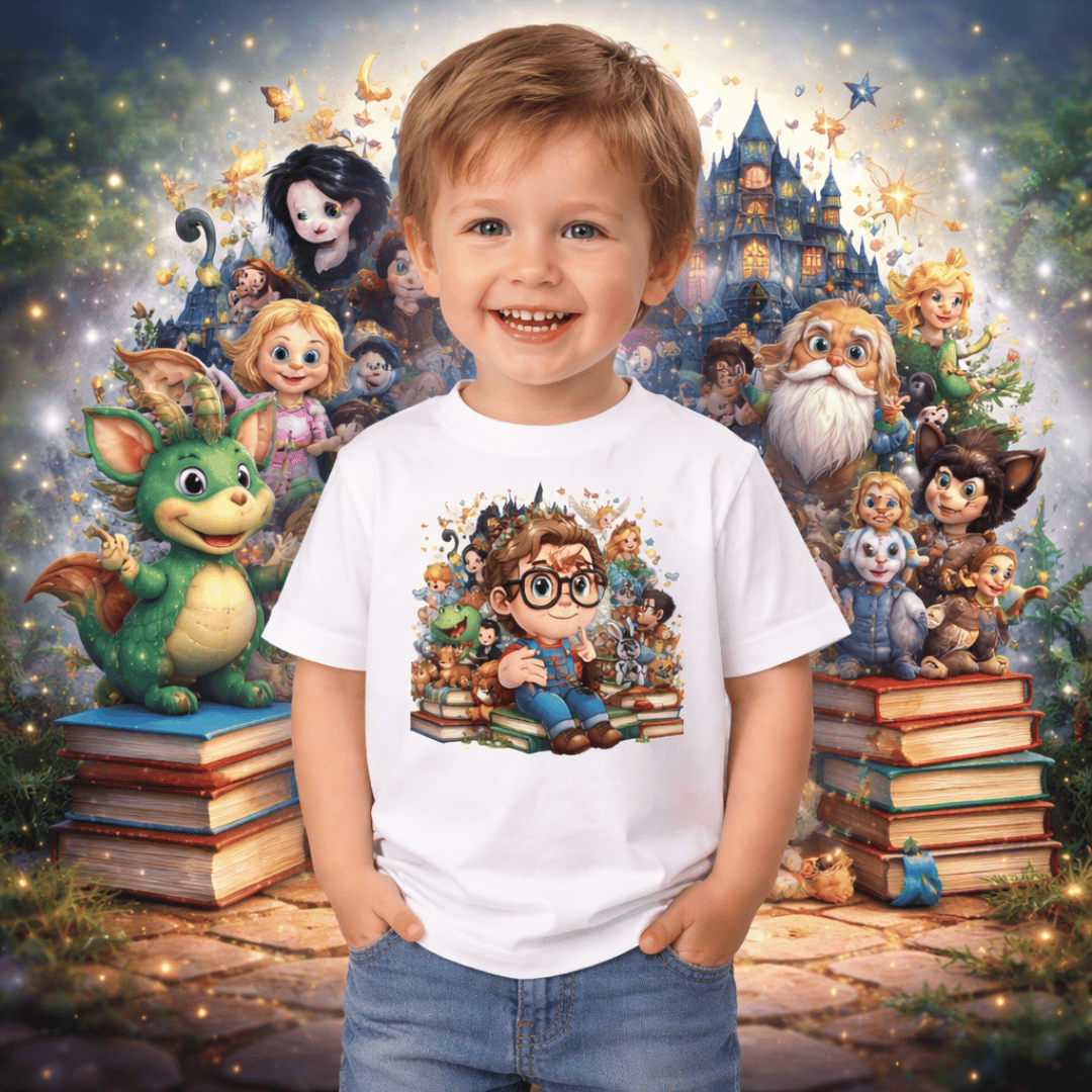 Nome do produto: Camiseta Infantil Menino de Óculos