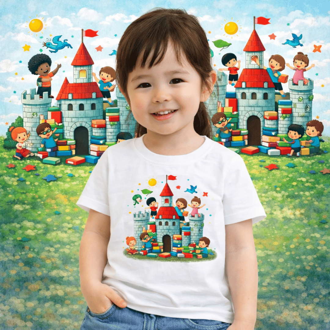 Nome do produto: Camiseta Infantil Reino da Leitura