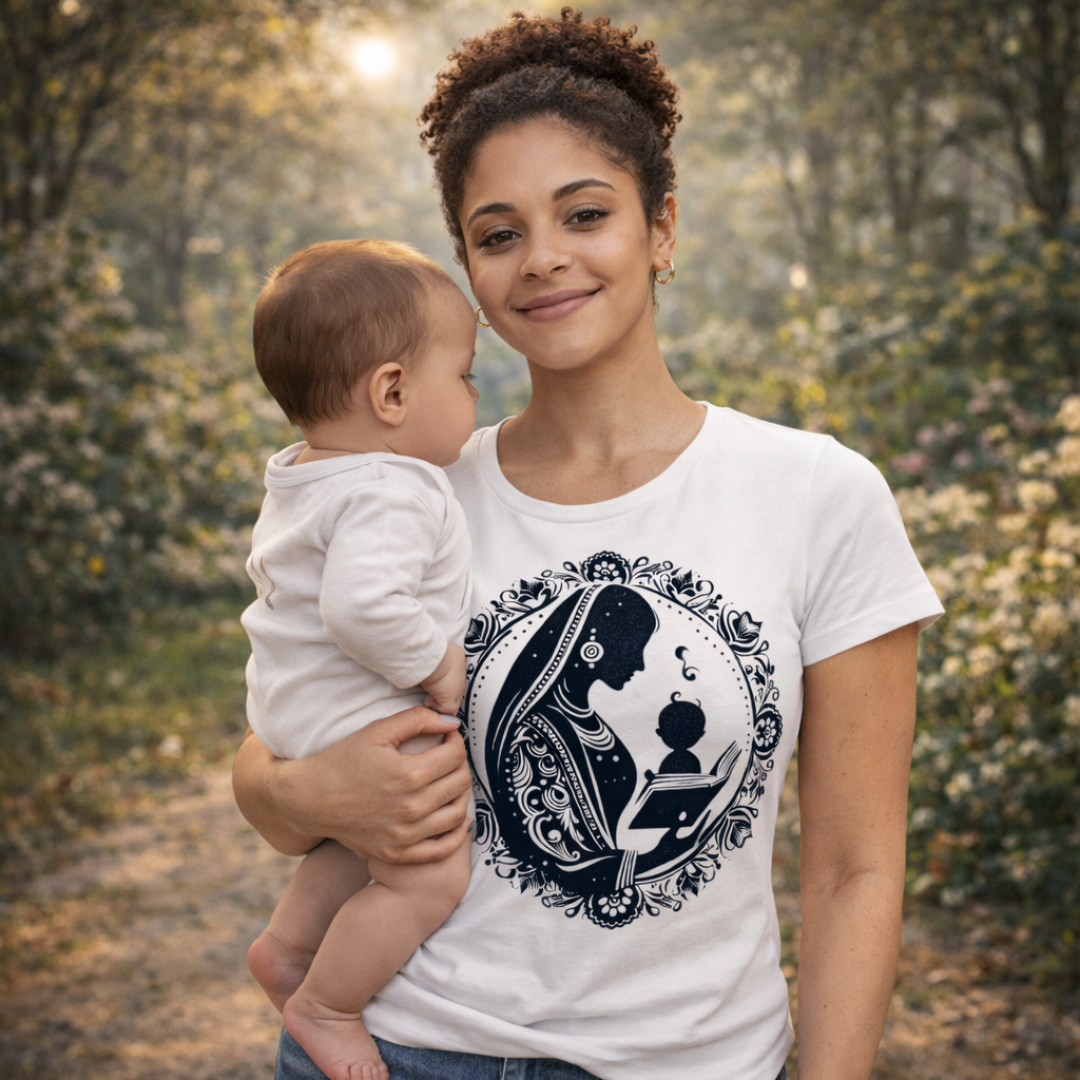 Nome do produto: Camiseta Feminina Mãe Leitora Indiana