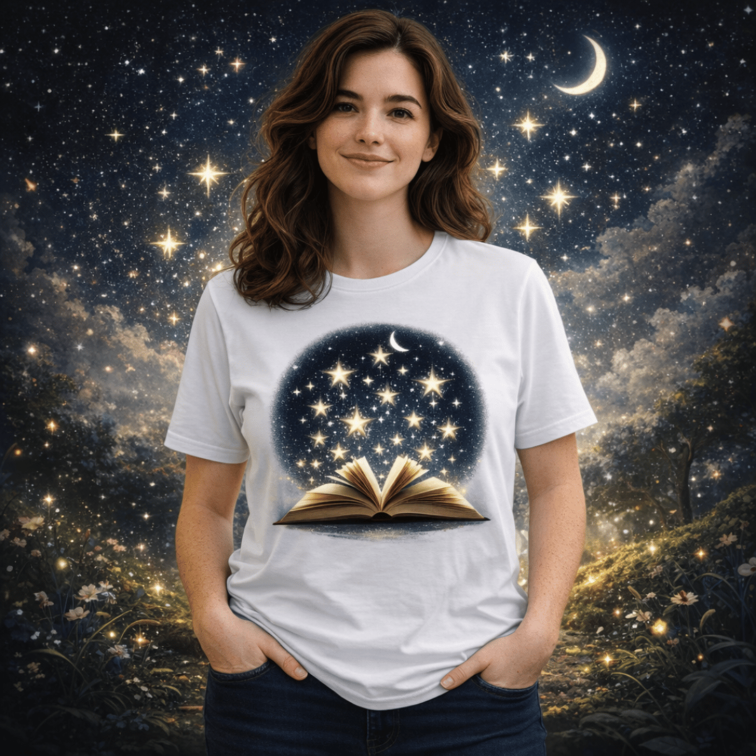 Nome do produto: Camiseta  Noite Estrelada da Imaginação