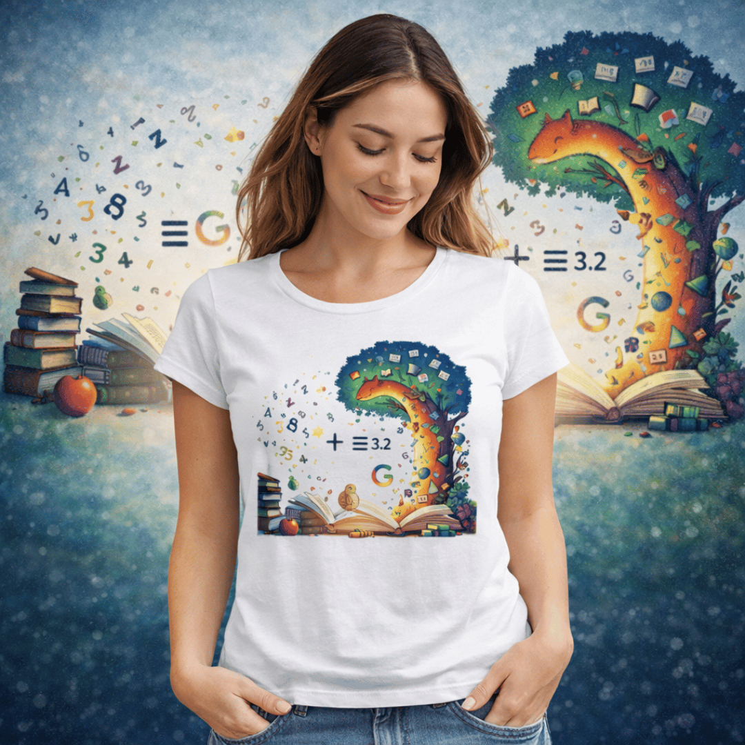 Nome do produto: Camiseta Feminina Fórmulas Matemáticas