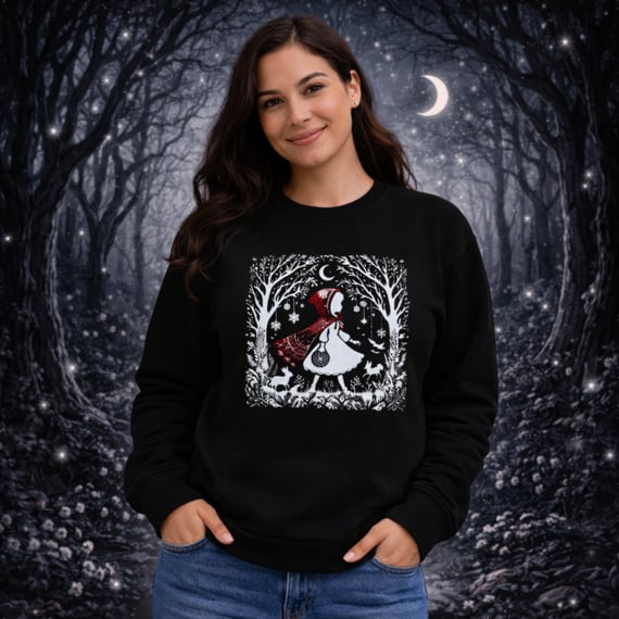Moletom Chapeuzinho Vermelho e o Céu Estrelado