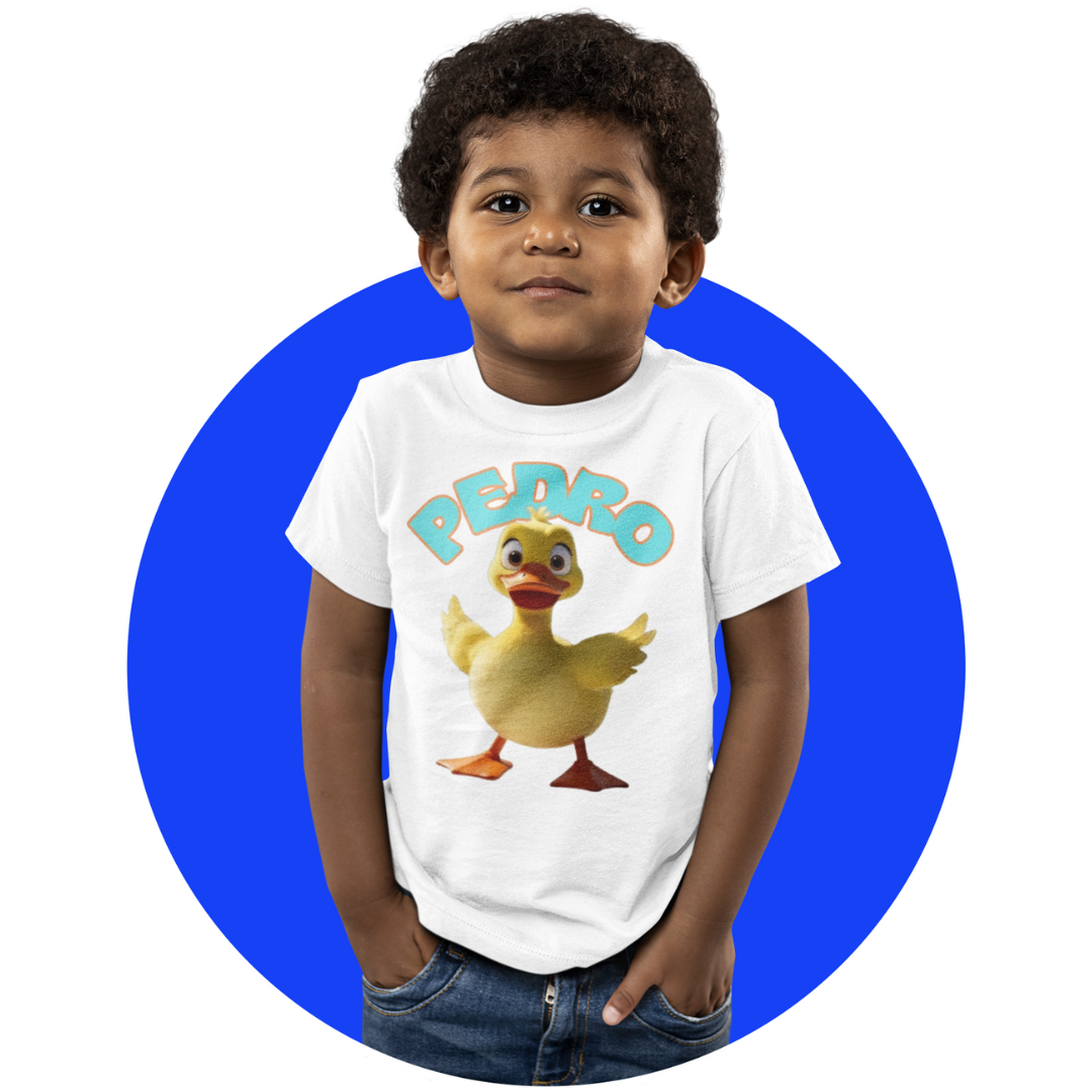 Nome do produto: Camiseta Infantil O Pato Que Ajudava os Amigos