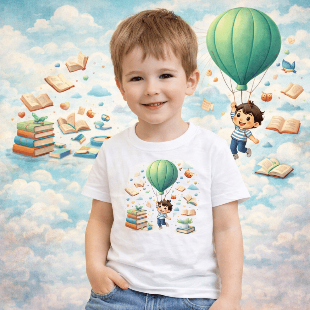 Nome do produto: Camiseta Infantil Balão Literário