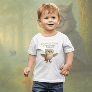 Nome do produto Camiseta Infantil A Coruja Sábia e o Segredo da Amizade