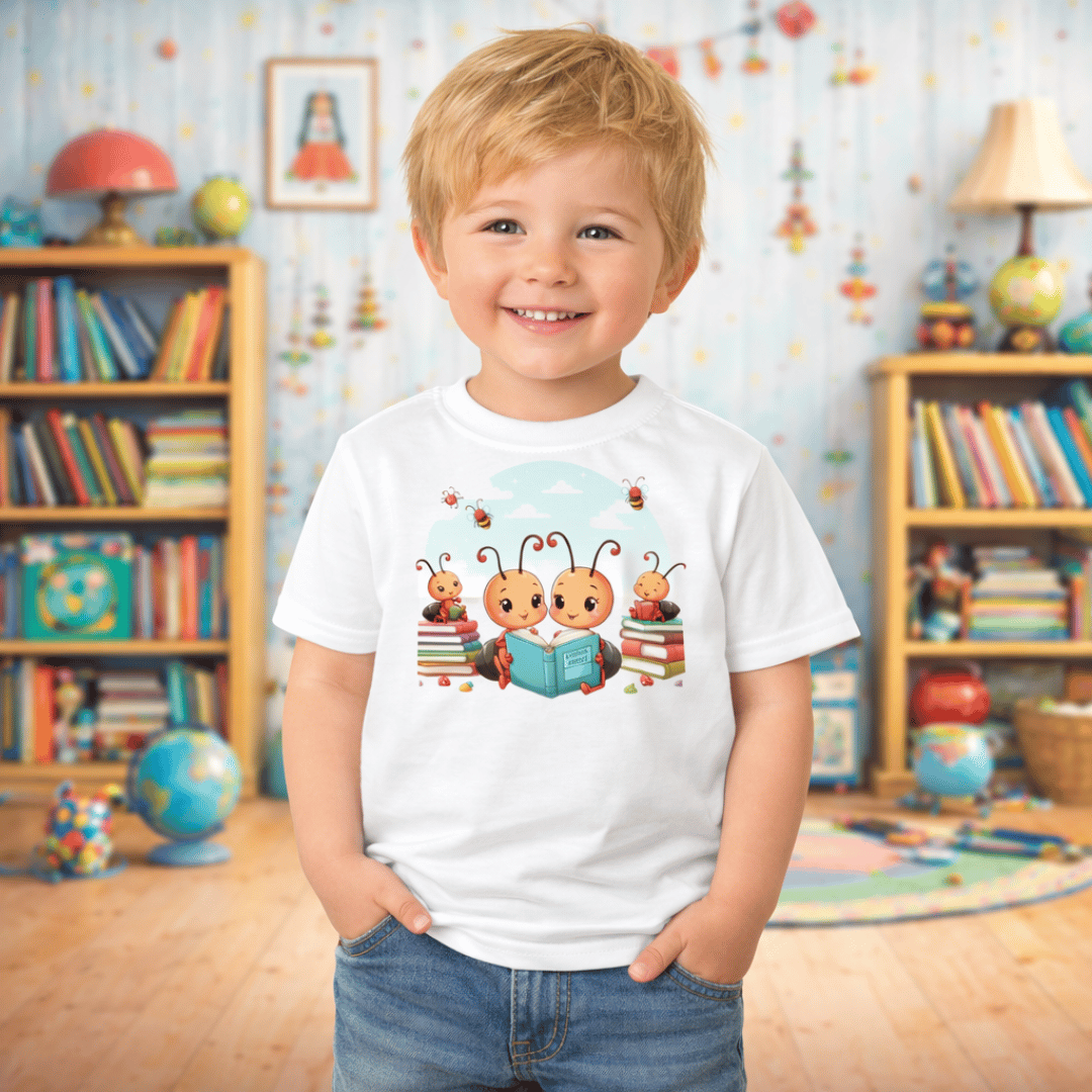 Nome do produto: Camiseta Infantil Formigas Leitoras