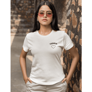 Nome do produto Camiseta Cristã Baby Long Prime - Yeshua Coração