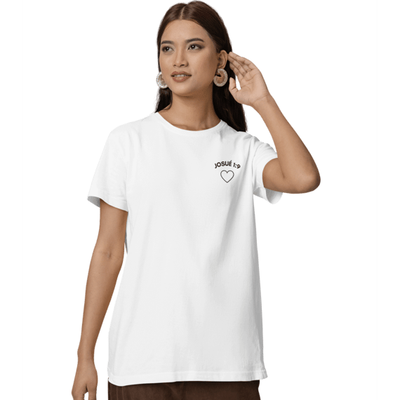 Camiseta Cristã Baby Long Prime - Josué 1:9 Coração