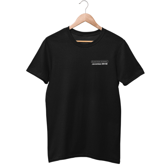 Camiseta Cristã Prime - Jeremias 29:13 - Estampa Minimalista