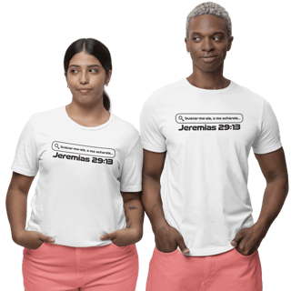 Nome do produto Camiseta Cristã Prime - Jeremias 29:13 - Estampa Grande