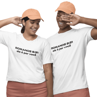 Nome do produto Camiseta Cristã Prime - Romanos 8:31 - Estampa Grande
